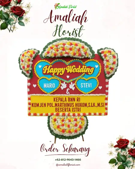 Papan Bunga Pernikahan Belanga
